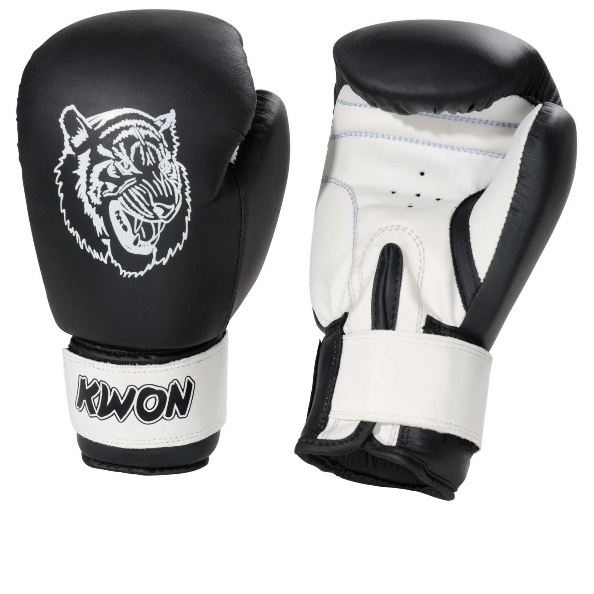 Kwon Kinder Boxhandschuhe Tiger - schwarz/weiß