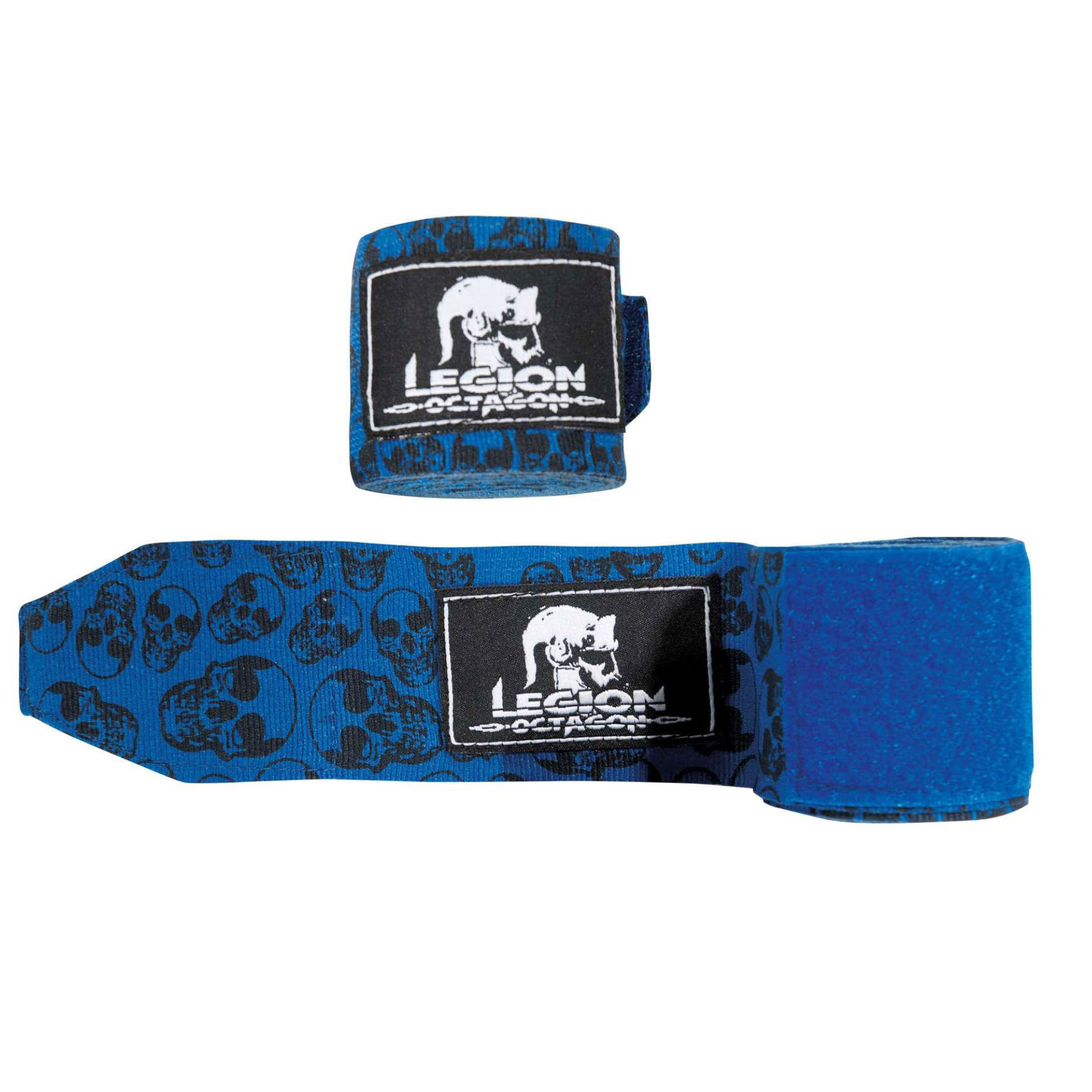 Boxing Bandages Blue Skull 3,5 m inelastic